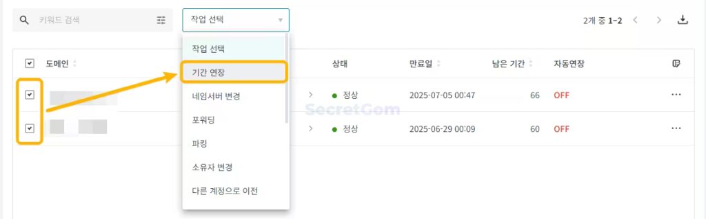 도메인-선택-후-기간연장