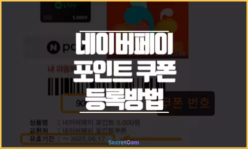 네이버페이 포인트 쿠폰기프티쇼 등록방법